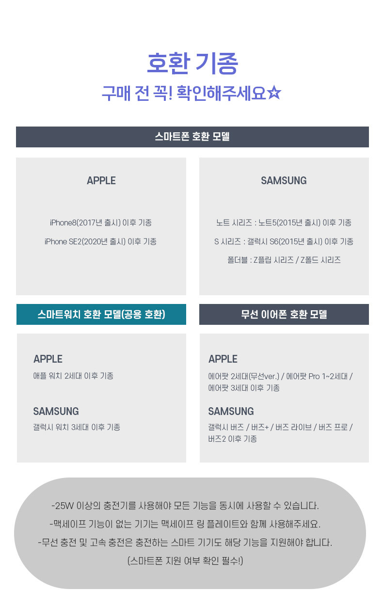 파인큐브 무선충전기 3in1 애플&삼성 공동호환 F5 듀오 상세 이미지